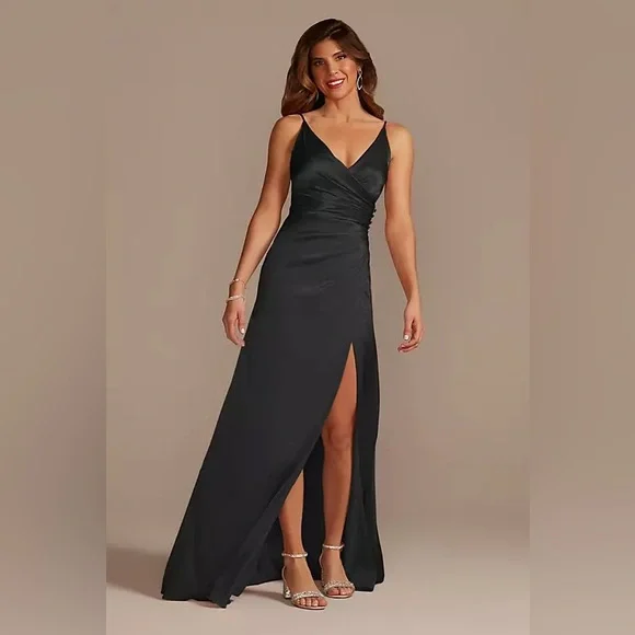 charmeuse draped strappy dress NWT. Galina Signature charmeuse draped strappy dress NWT. Galina Signature